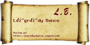 Légrády Bence névjegykártya